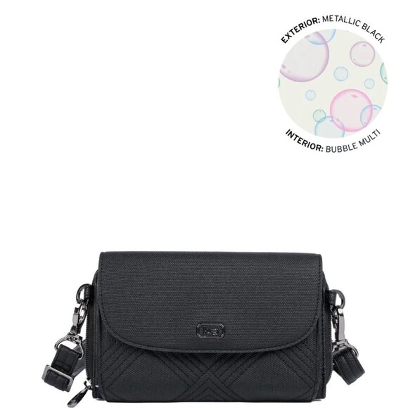 Lug Vault Matte Luxe VL RFID Convertible Crossbody Metallic Black - Picture 1 of 12